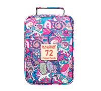 bnsggl Trousse à crayons de couleur professionnelle avec 72 trous à fermeture éclair - Noyau souple pour adultes et enfants - Artistes coloristes - Support artistique, multicolore, Trousses à crayons
