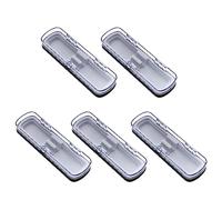 bnsggl Trousse à crayons de grande capacité avec fenêtre transparente et fermeture aimantée, gris, Double, Trousses à crayons