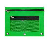 bnsggl Trousse à crayons, fermeture éclair, double poches, Vert, Trousses à crayons