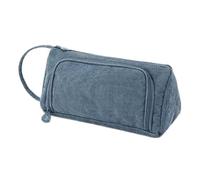 bnsggl Trousse à crayons, trousse à crayons simple et grande trousse à crayons avec fermeture éclair extensible grande capacité, bleu, Trousses à crayons