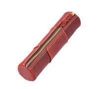 bnsggl Trousses à crayons, trousse de maquillage portable rétro sac de monnaie sac en cuir pochette papeterie pochette fermeture éclair, Rouge, Trousses à crayons