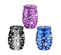 bnsggl Urne funéraire pour chats et chiens - Urne funéraire imprimée de pattes - Urne souvenir pour chien - Cadeau commémoratif pour animal domestique
