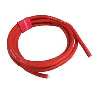 Bntechgo 8 jauge de Fil de Silicone Souple et résistant aux températures élevées très Efficace 8 AWG Fil de Silicone 1650 brins de Fil de cuivre étamé, 10 ft Red