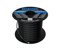 BNTECHGO Bobine de fil de cuivre étamé flexible en silicone de calibre 18, noir, 152,4 m, 18 AWG