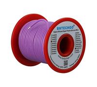 BNTECHGO Bobine de fil en silicone de calibre 18 - Ultra flexible - Haute température - 200 degrés C - 600 V - 18 AWG - 150 brins de fil de cuivre étamé - Pour modèle à faible impédance - Violet