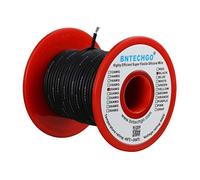 BNTECHGO Bobine de fil en silicone de calibre 20 - Ultra flexible - Haute température - 200 degrés C - 600 V - 20 AWG - 100 brins de fil de cuivre étamé - Pour modèle à faible impédance - Noir