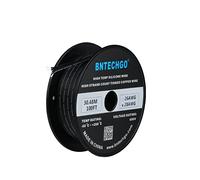 BNTECHGO Câble plat flexible en silicone de calibre 28 4P noir 30,5 m 28 AWG fil de cuivre étamé toronné
