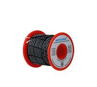BNTECHGO Câble ruban en silicone de calibre 24 flexible 2P noir 30,5 m câble plat 24 AWG fil de cuivre étamé toronné