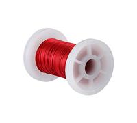 BNTECHGO Fil magnétique 24 AWG, fil de cuivre émaillé, fil de bobinage magnétique émaillé, 57 g, 0,1 cm de diamètre, 1 bobine, rouge, indice de température 155 °C, largement utilisé pour les