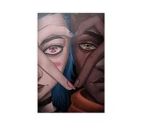 bntjxz Poster Arcane, Jinx et Ekko sur toile - Décoration murale pour salon, chambre à coucher - 30 x 45 cm