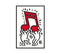 bntjxz Poster musical Keith Haring sur toile - Décoration pour chambre à coucher, bureau, chambre - Cadeau - 40 x 60 cm