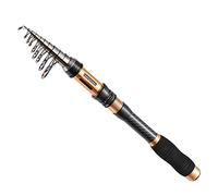BNTTEAM Canne À Pêche Portable 99% Fiber De Carbone, Télescopique Super Dur Ultra-Léger Pôle De Pêche pour Voyage Surf Eau Douce Eau Douce Bass Bateau De Pêche (21CM/82.6in/6.88ft)