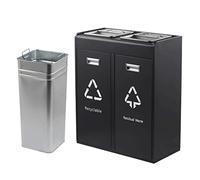 BNUTFRDD Poubelle extérieure en acier inoxydable, poubelle rotative avec cendrier, d'assainissement adaptée aux centres commerciaux de l'hôtel Poubelle(B)