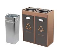 BNUTFRDD Poubelle extérieure en acier inoxydable, poubelle rotative avec cendrier, d'assainissement adaptée aux centres commerciaux de l'hôtel Poubelle(G)