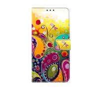 Bnvdfre Étui de protection à rabat pour Samsung Galaxy A26 5G, résistant aux chocs, avec porte-cartes et support magnétique, motif artistique - Coloré