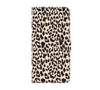 Bnvdfre Étui de protection à rabat pour Xiaomi Redmi Note 14 5G - En cuir synthétique - Magnétique - Avec compartiment pour cartes - Anti-chocs - En silicone - Avec motif léopard