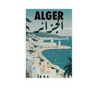 BNVJFNE Poster de voyage en Algérie - Décoration de chambre à coucher, bureau, chambre - Cadeau - 20 x 30 cm