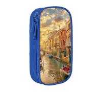 BNVSADC Belle trousse à crayons imprimée avec fermeture éclair pour étudiants, adolescents, garçons, filles, adultes, noir, bleu, Taille unique, Cartable