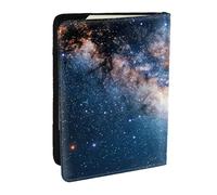 BNVSADC Étui de passeport de voyage en cuir PU imprimé champ de tournesol pour homme et femme, 16,5 cm, Univers Space, Taille unique, Moderne