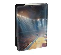 BNVSADC Étui de passeport en cuir synthétique imprimé à bulles de bière pour homme et femme, 16,5 cm, Basketball, Taille unique, Moderne