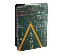 BNVSADC Étui de passeport imprimé en cuir synthétique avec illustration de cochon d'Inde pour homme et femme, 16,5 cm, Formulas Formes Théorie Math Leçon Mot, Taille unique, Moderne