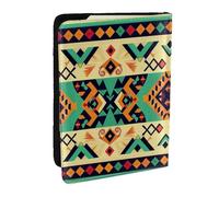 BNVSADC Étui de passeport imprimé en cuir synthétique avec illustration de cochon d'Inde pour homme et femme, 16,5 cm, Motif géométrique ethnique, Taille unique, Moderne