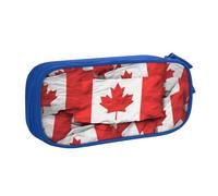 BNVSADC Grande trousse à crayons imprimée drapeau canadien - Jolie trousse à crayons - Organiseur de papeterie pour filles et garçons - Noir, bleu, Taille unique, Cartable