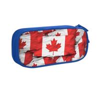 BNVSADC Grande trousse à crayons imprimée drapeau canadien - Jolie trousse à crayons - Organiseur de papeterie pour filles et garçons - Noir, bleu, Taille unique, Cartable