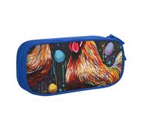 BNVSADC Grande trousse à crayons imprimée poulet - Jolie trousse à crayons - Organiseur de papeterie pour filles et garçons - Noir, bleu, Taille unique, Cartable