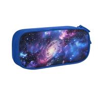 BNVSADC Grande trousse à crayons imprimée Univers Galaxy Star Space - Grande trousse à crayons mignonne - Pour bureau, école, papeterie - Pour filles et garçons - Noir, bleu, Taille unique, Cartable