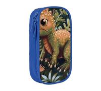 BNVSADC Jolie trousse à crayons avec fermeture éclair - Motif dinosaure - Pour étudiants, adolescents, garçons, filles, adultes, noir, bleu, Taille unique, Cartable