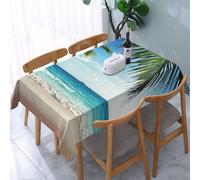 BNVSADC Nappe rectangulaire imprimée de palmier tropical hawaïen, 183 x 137 cm, en polyester résistant à l'eau, nappe décorative en tissu pour cuisine, table à manger, fêtes, camping