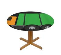 BNVSADC Nappe ronde imprimée « I Love Garbage Trucks » avec bords élastiques, M (138 cm de diamètre), polyester résistant à l'eau, nappe de table de salle à manger, décoration de table