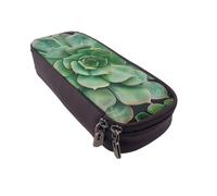 BNVSADC Présentation de divers sacs à crayons et trousse de maquillage en cuir synthétique imprimé légumes, jolie boîte à crayons, trousse de papeterie pour l'école, le bureau, les voyages, Vert