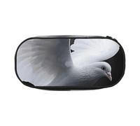 BNVSADC Trousse à crayons à rayures dorées avec double fermeture éclair pour bureau, école, papeterie, pour étudiants, adolescents, garçons, filles, adultes, Colombe volante., Taille unique, Cartable