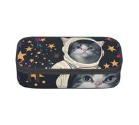 BNVSADC Trousse à crayons amusante avec imprimé astronaute dinosaure fusée mignonne trousse à crayons trousse à crayons pour bureau, école, voyage, travail, Fun Cat Astronaute, Taille unique, Cartable