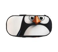 BNVSADC Trousse à crayons avec imprimé « I Love Penguins » - Double fermeture éclair - Pour bureau, école, papeterie - Pour étudiants, adolescents, garçons, filles, adultes, Noir , Taille unique,