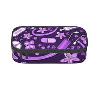 BNVSADC Trousse à crayons avec motif d'infirmière violet imprimé - Jolie trousse à crayons - Pour bureau, école, voyage, travail, Noir , Taille unique, Cartable