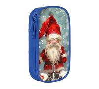 BNVSADC Trousse à crayons avec motif nain de Noël traditionnel avec fermeture éclair pour étudiants, adolescents, garçons, filles, adultes, noir, bleu, Taille unique, Cartable