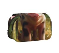 BNVSADC Trousse à crayons double couche avec imprimé animal de compagnie - Grande capacité - Organiseur de fournitures scolaires pour étudiants, enfants, adolescents, artistes, voyages et bureau