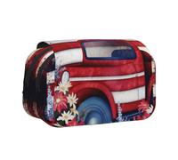 BNVSADC Trousse à crayons double couche avec imprimé de cochons d'Inde - Grande capacité - Pour étudiants, enfants, adolescents, artistes, voyages et bureau, Drapeau patriotique américain du 4 juillet