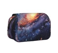 BNVSADC Trousse à crayons double couche avec imprimé de partitions de violon - Grande capacité - Organiseur de fournitures scolaires pour étudiants, enfants, adolescents, artistes, voyages et bureau