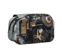 BNVSADC Trousse à crayons double couche avec imprimé de partitions de violon - Grande capacité - Organiseur de fournitures scolaires pour étudiants, enfants, adolescents, artistes, voyages et bureau