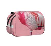 BNVSADC Trousse à crayons double couche avec imprimé lèvres dorées - Grande capacité pour les étudiants, les enfants, les adolescents, les artistes, les voyages et le bureau, Flamingo 1., Taille