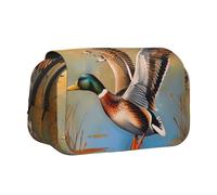 BNVSADC Trousse à crayons double couche imprimée planète - Grande capacité pour les étudiants, les enfants, les adolescents, les artistes, les voyages et le bureau, Peinture à l'huile Canard, Taille