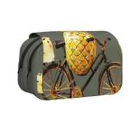 BNVSADC Trousse à crayons double couche imprimée planète - Grande capacité pour les étudiants, les enfants, les adolescents, les artistes, les voyages et le bureau, Ananas, Taille unique, Trousse de