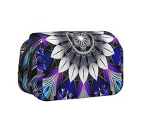 BNVSADC Trousse à crayons double couche imprimée Silhouettes d'arts martiaux - Grande capacité - Organiseur de fournitures scolaires pour étudiants, enfants, adolescents, artistes, voyages et