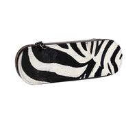 BNVSADC Trousse à crayons en cuir avec imprimé bulles de bière et trousse de maquillage - Trousse élégante à coque rigide pour l'école, le bureau, les voyages, Animal zèbre., Taille unique, Trousse de