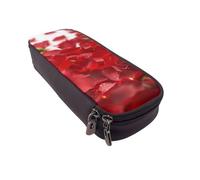 BNVSADC Trousse à crayons en similicuir avec strass et papillons imprimés et trousse de maquillage, jolie trousse à crayons, trousse de papeterie, pochette pour l'école, le bureau, les voyages