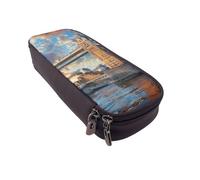 BNVSADC Trousse à crayons et maquillage en similicuir avec imprimé floral pour la Saint-Valentin, pour l'école, le bureau, les voyages, Bridge à Londres, Taille unique, Cartable